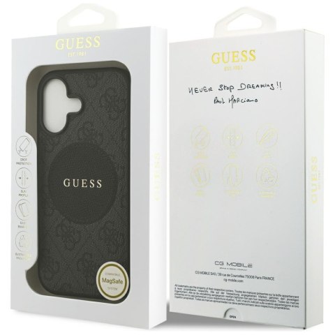 Etui Guess 4G Circle Classic Logo MagSafe do iPhone 17 czarny