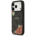 Etui Guess 4G Flowers Print MagSafe do iPhone 17 Pro Max czarny
