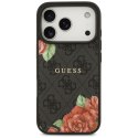 Etui Guess 4G Flowers Print MagSafe do iPhone 17 Pro Max czarny