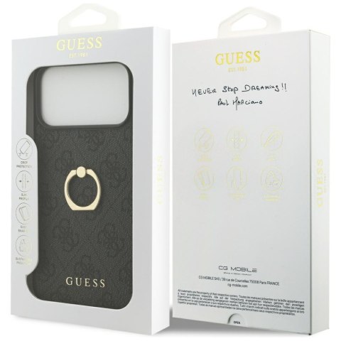 Etui Guess 4G Ring Stand do iPhone 17 Pro Max czarny