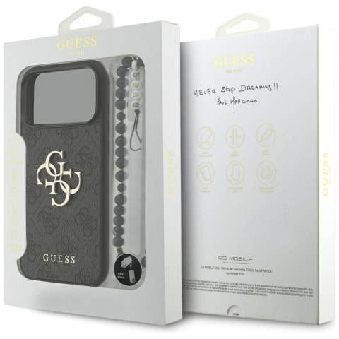 Etui Guess 4G Strap 4G Classic Logo do iPhone 17 Pro Max czarny
