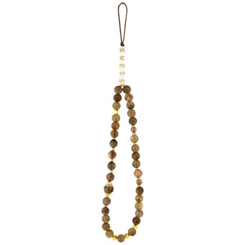 Etui Guess 4G Strap Triangle Logo MagSafe do iPhone 17 brązowy