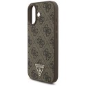 Etui Guess 4G Strap Triangle Logo MagSafe do iPhone 17 brązowy