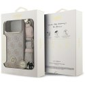 Etui Guess 4G Strass Logo & Big Strap Metal Buttons MagSafe do iPhone 17 Pro Max różowy