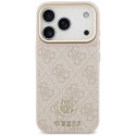 Etui Guess 4G Strass Logo & Big Strap Metal Buttons MagSafe do iPhone 17 Pro różowy