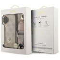 Etui Guess 4G Strass Logo & Big Strap Metal Buttons MagSafe do iPhone 17 różowy