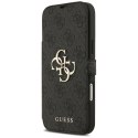 Etui Guess Book 4G Metal Logo do iPhone 17 Pro Max czarny