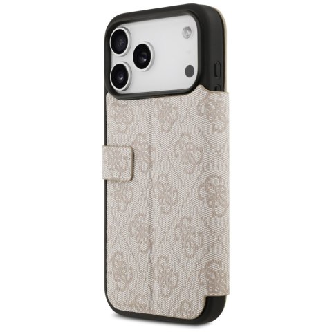 Etui Guess Book 4G Metal Logo do iPhone 17 Pro Max różowy