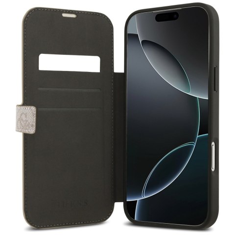 Etui Guess Book 4G Metal Logo do iPhone 17 Pro Max różowy