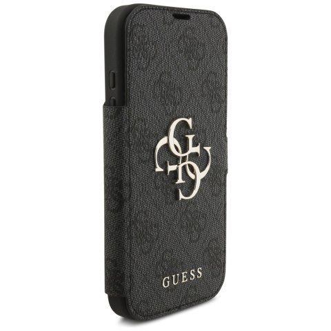Etui Guess Book 4G Metal Logo do iPhone 17 Pro czarny