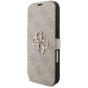 Etui Guess Book 4G Metal Logo do iPhone 17 Pro różowy