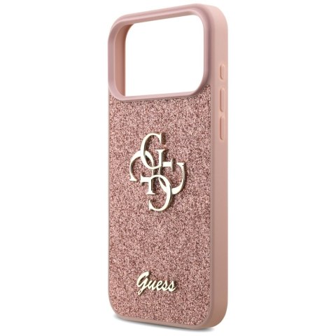 Etui Guess Fixed Glitter Big 4G do iPhone 17 Pro Max różowy