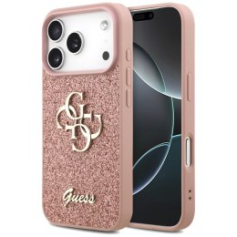 Etui Guess Fixed Glitter Big 4G do iPhone 17 Pro różowy