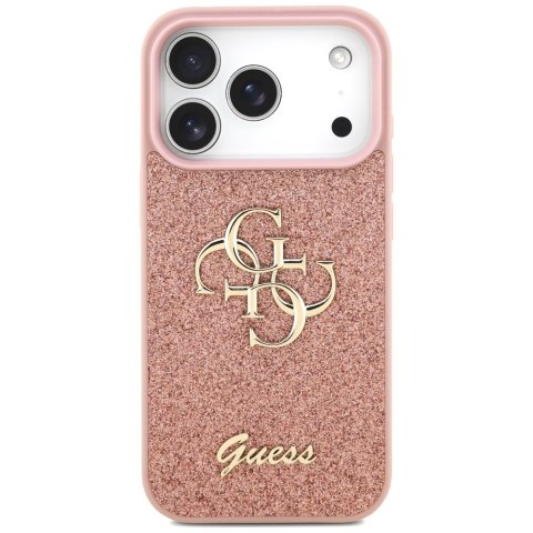 Etui Guess Fixed Glitter Big 4G do iPhone 17 Pro różowy