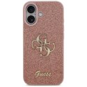 Etui Guess Fixed Glitter Big 4G do iPhone 17 różowy
