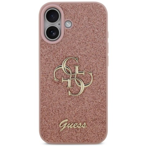 Etui Guess Fixed Glitter Big 4G do iPhone 17 różowy
