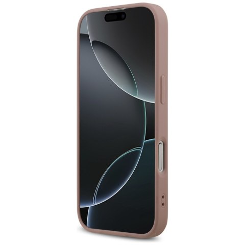 Etui Guess Fixed Glitter Big 4G do iPhone 17 różowy