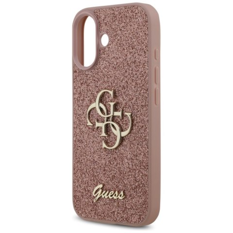 Etui Guess Fixed Glitter Big 4G do iPhone 17 różowy