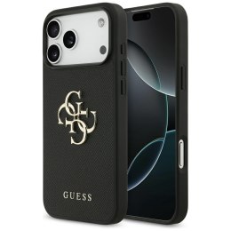 Etui Guess Grained Big 4G & Classic Logo do iPhone 17 Pro Max czarny