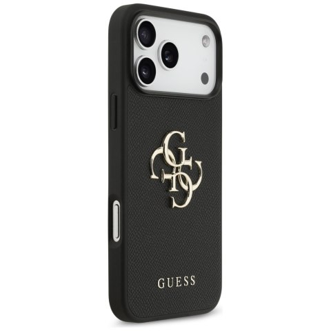 Etui Guess Grained Big 4G & Classic Logo do iPhone 17 Pro Max czarny