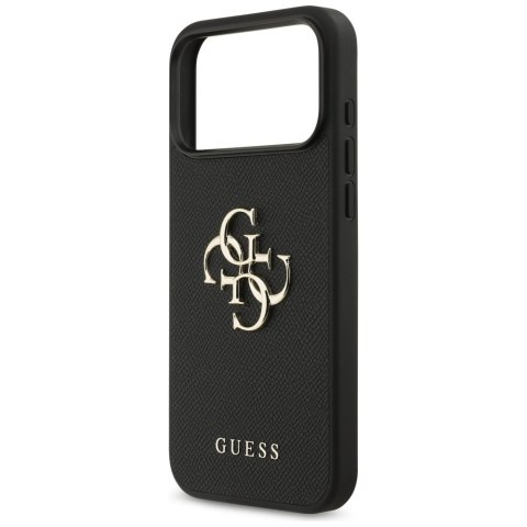 Etui Guess Grained Big 4G & Classic Logo do iPhone 17 Pro Max czarny