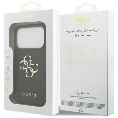 Etui Guess Grained Big 4G & Classic Logodo iPhone 17 Pro czarny