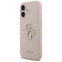 Etui Guess Grained Big 4G & Classic Logo do iPhone 17 różowy