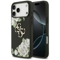 Etui Guess Grained Roses & Big 4G Logo do iPhone 17 Pro Max czarny