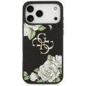 Etui Guess Grained Roses & Big 4G Logo do iPhone 17 Pro Max czarny