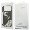 Etui Guess Grained Roses & Big 4G Logo do iPhone 17 Pro Max czarny