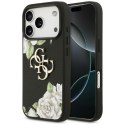 Etui Guess Grained Roses & Big 4G Logo do iPhone 17 Pro czarny