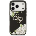 Etui Guess Grained Roses & Big 4G Logo do iPhone 17 Pro czarny