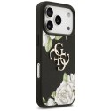 Etui Guess Grained Roses & Big 4G Logo do iPhone 17 Pro czarny