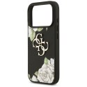 Etui Guess Grained Roses & Big 4G Logo do iPhone 17 Pro czarny