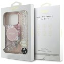 Etui Guess IML Flowers Pearl Strap MagSafe do iPhone 17 Pro różowy