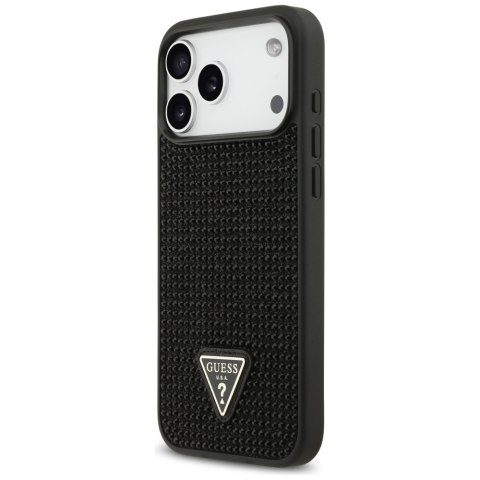 Etui Guess Rhinestone Triangle Logo do iPhone 17 Pro Max czarny