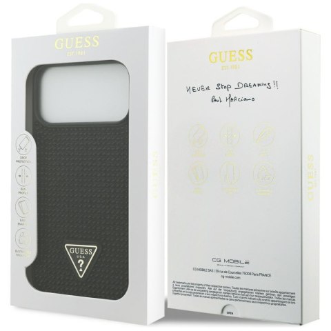 Etui Guess Rhinestone Triangle Logo do iPhone 17 Pro Max czarny