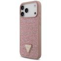 Etui Guess Rhinestone Triangle Logo do iPhone 17 Pro Max różowy