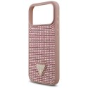 Etui Guess Rhinestone Triangle Logo do iPhone 17 Pro Max różowy