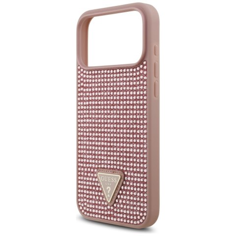 Etui Guess Rhinestone Triangle Logo do iPhone 17 Pro Max różowy