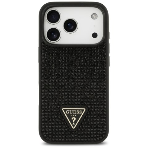 Etui Guess Rhinestone Triangle Logo do iPhone 17 Pro czarny