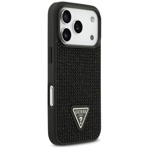 Etui Guess Rhinestone Triangle Logo do iPhone 17 Pro czarny