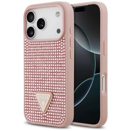 Etui Guess Rhinestone Triangle Logo do iPhone 17 Pro różowy