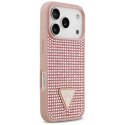 Etui Guess Rhinestone Triangle Logo do iPhone 17 Pro różowy
