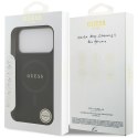 Etui Guess Saffiano Classic Logo MagSafe do iPhone 17 Pro Max czarny