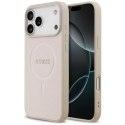 Etui Guess Saffiano Classic Logo MagSafe do iPhone 17 Pro Max różowy
