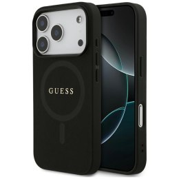 Etui Guess Saffiano Classic Logo MagSafe do iPhone 17 Pro czarny