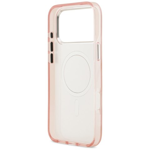 Etui Karl Lagerfeld IML Aquarelle Choupette & Logo MagSafe do iPhone 17 Pro Max różowy