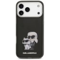 Etui Karl Lagerfeld IML Aquarelle Karl & Choupette & Logo MagSafe do iPhone 17 Pro Max czarny