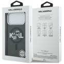 Etui Karl Lagerfeld IML Glitter Karl & Choupette Sketch Logo MagSafe do iPhone 17 Pro Max czarny